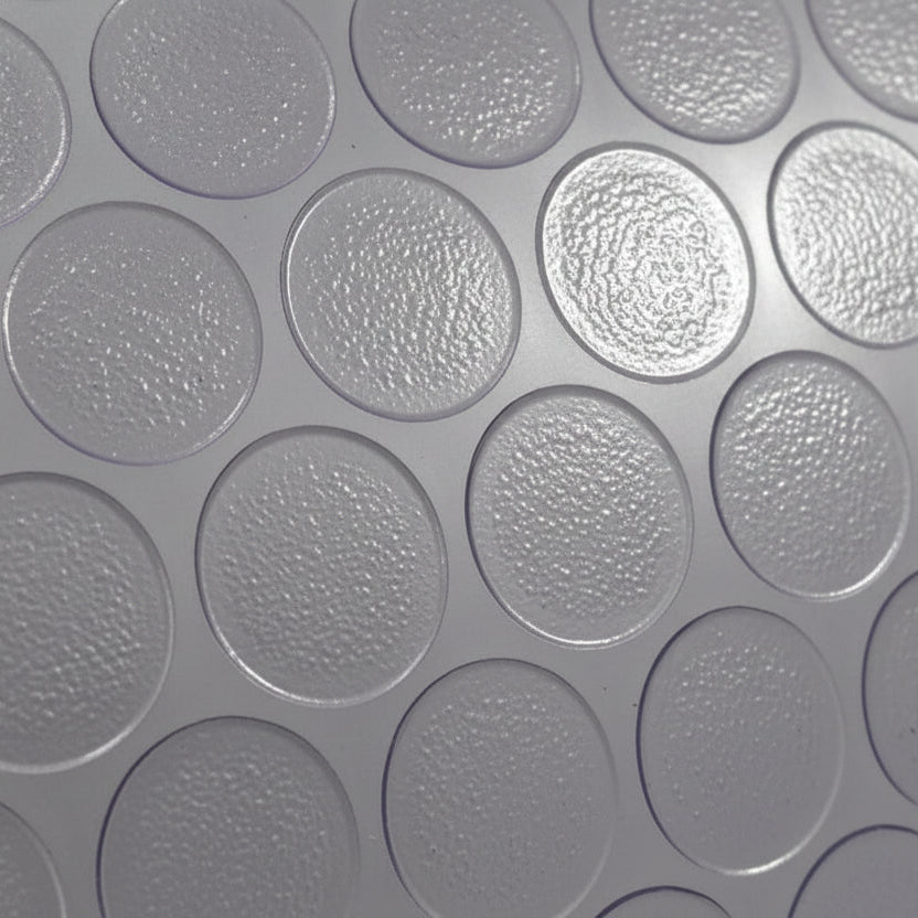 PISO VINILICO PVC ATENAS COIN TRANSPARENTE VENTA POR METRO ANCHO DE 1.5 m ESPESOR 0.75 mm SIN RESPALDO