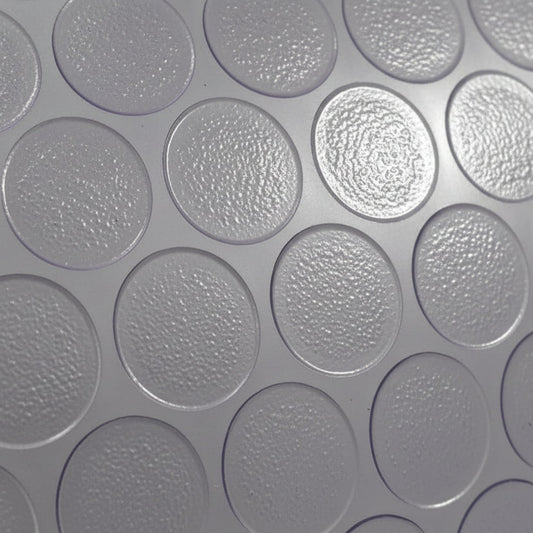 PISO VINILICO PVC ATENAS COIN TRANSPARENTE VENTA POR METRO ANCHO DE 1.5 m ESPESOR 0.75 mm SIN RESPALDO